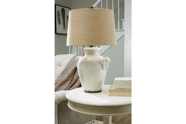 Emelda Cream Table Lamp
