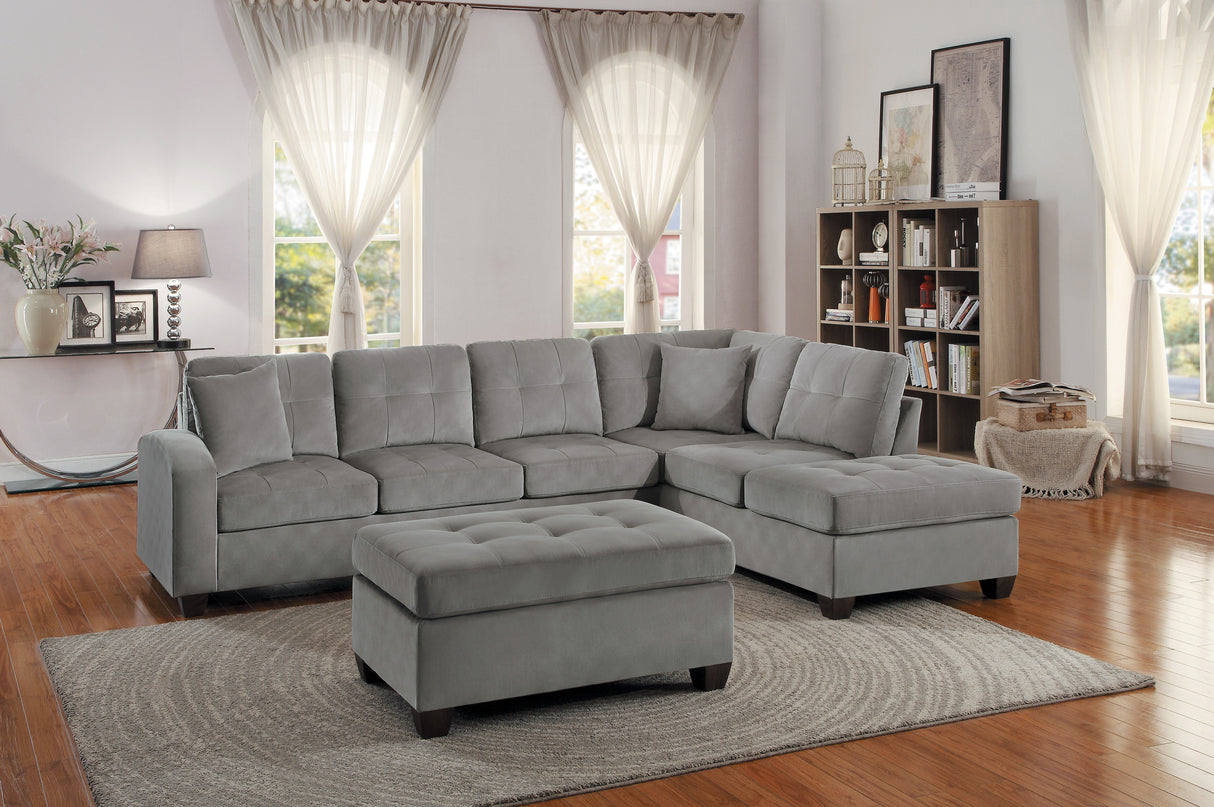 Emilio Taupe Ottoman from Homelegance - Luna Furniture