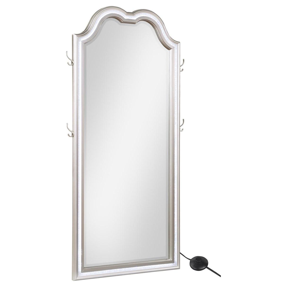 Evangeline Silver Oak Full Length LED Floor Mirror from Coaster - Luna Furniture