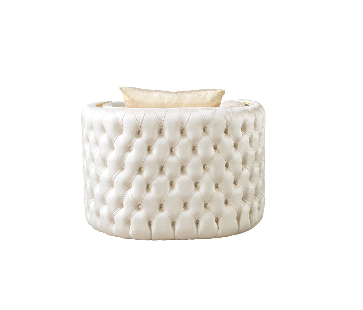 Fanci Ivory Velvet Chair from Nova Furniture - Luna Furniture