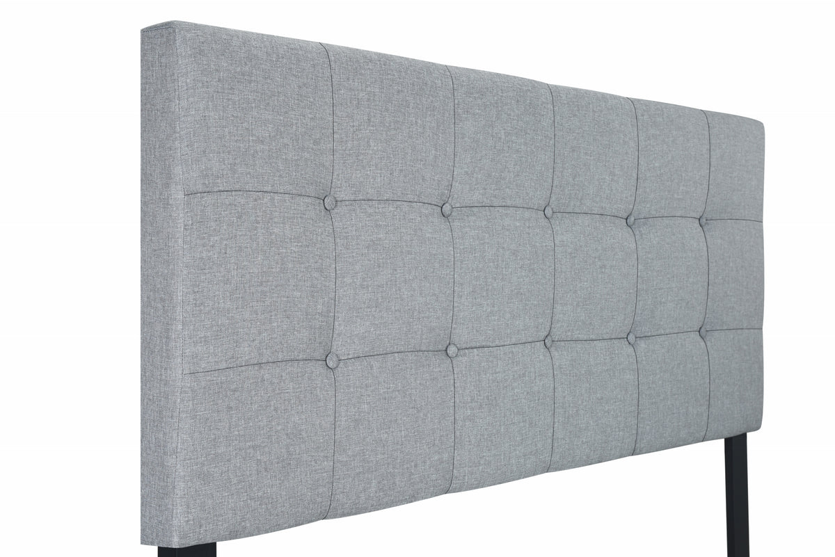 Florence Gray Queen Upholstered Bed from Crown Mark - Luna Furniture