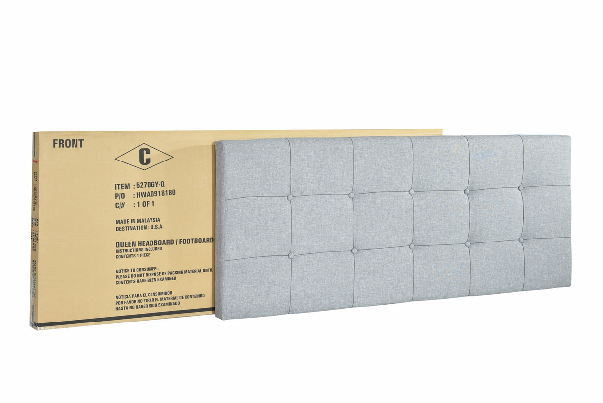 Florence Gray Twin Upholstered Bed from Crown Mark - Luna Furniture