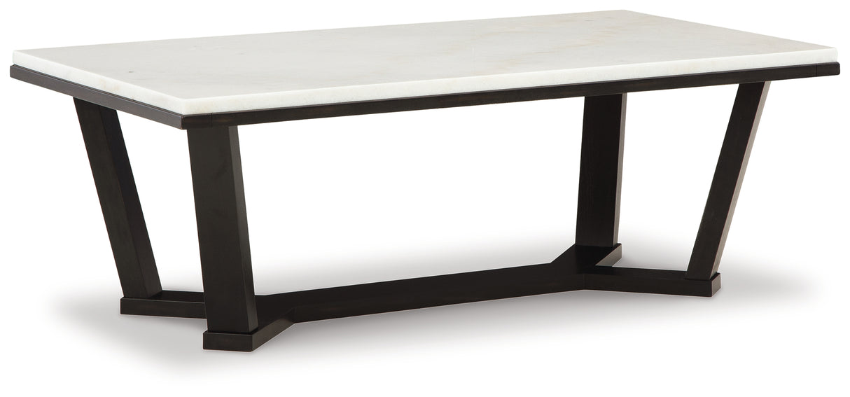 Fostead White/Espresso Coffee Table from Ashley - Luna Furniture