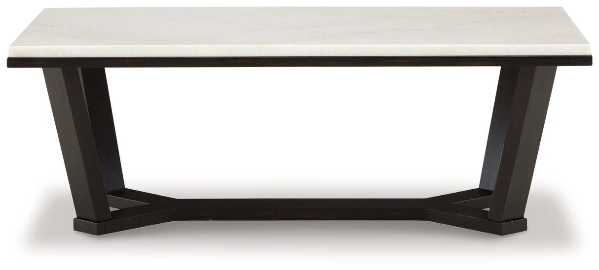 Fostead White/Espresso Coffee Table from Ashley - Luna Furniture