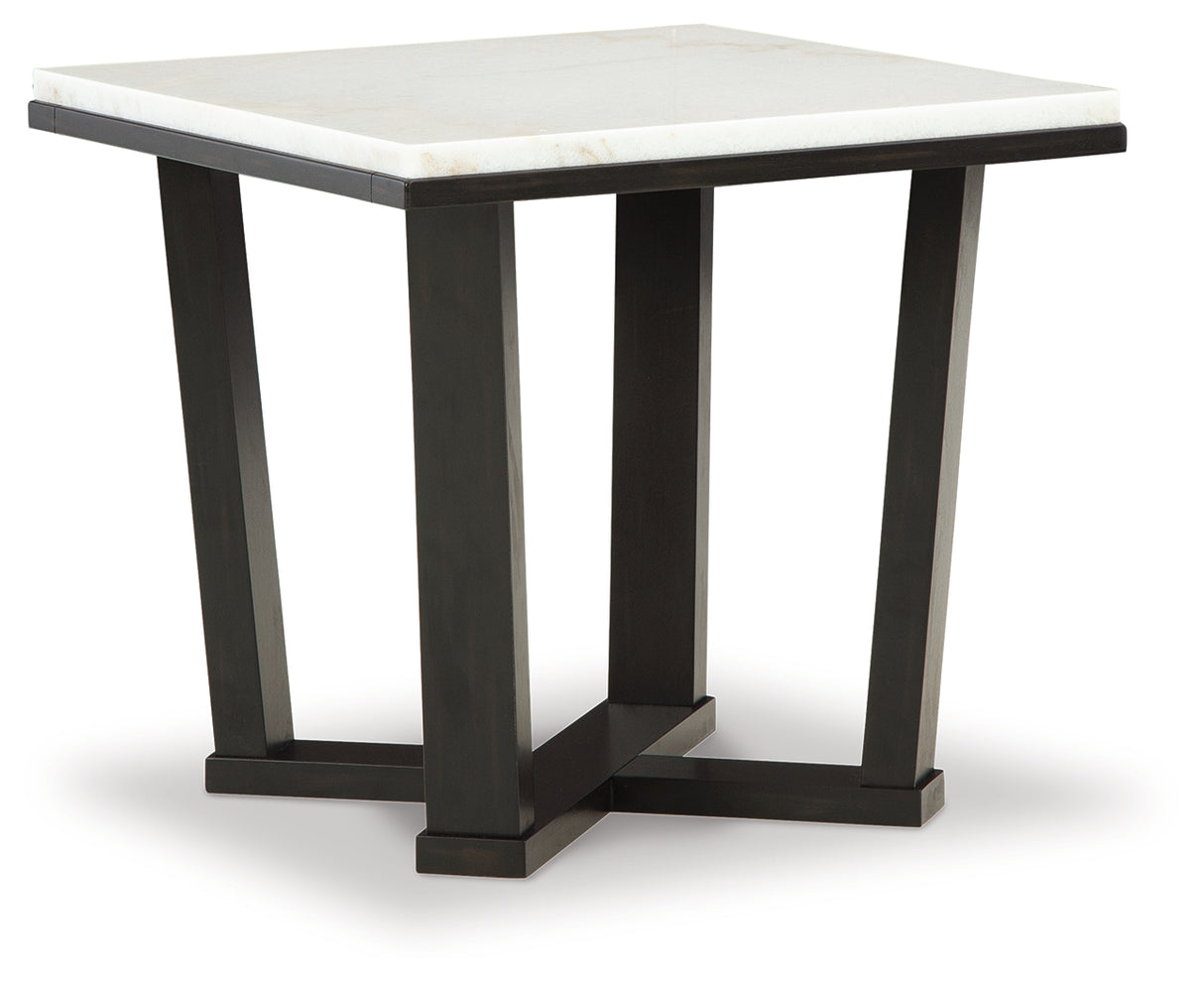 Fostead White/Espresso End Table from Ashley - Luna Furniture