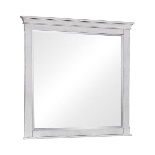 Franco Antique White Rectangular Mirror (Mirror Only)