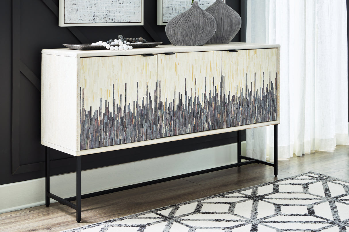 Freyton White/Gray Accent Cabinet from Ashley - Luna Furniture