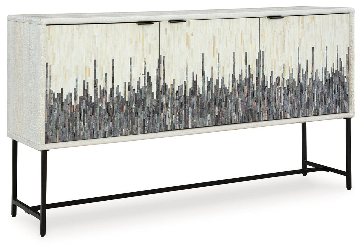 Freyton White/Gray Accent Cabinet from Ashley - Luna Furniture