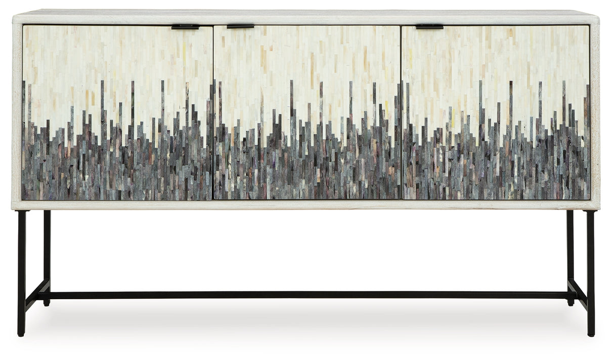 Freyton White/Gray Accent Cabinet from Ashley - Luna Furniture