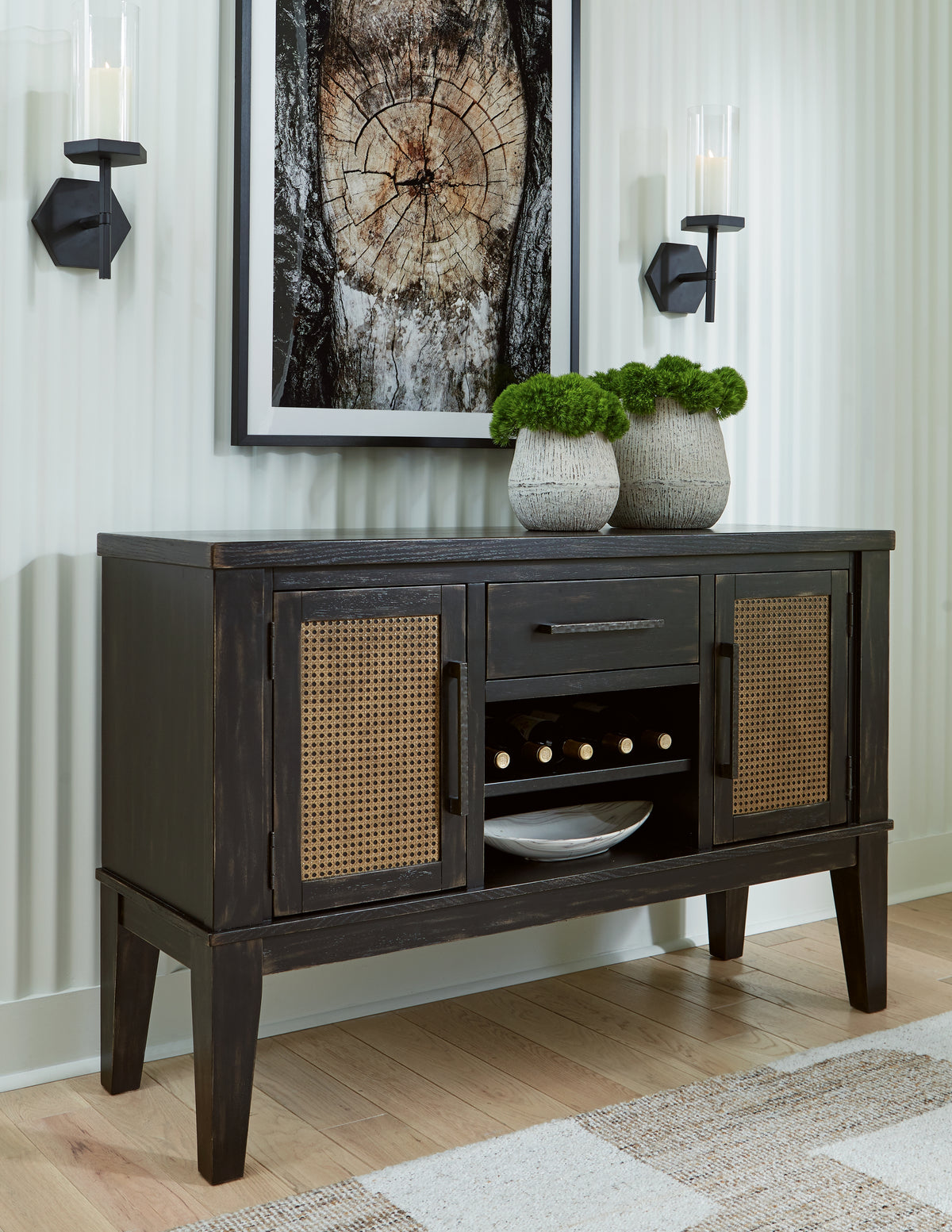 Galliden Black Dining Server from Ashley - Luna Furniture