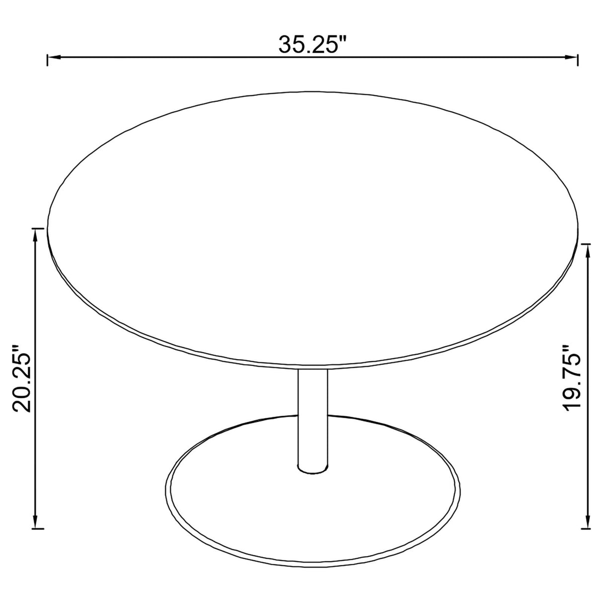 Ganso Black Round Metal Coffee Table with Tempered Glass Top from Coaster - Luna Furniture