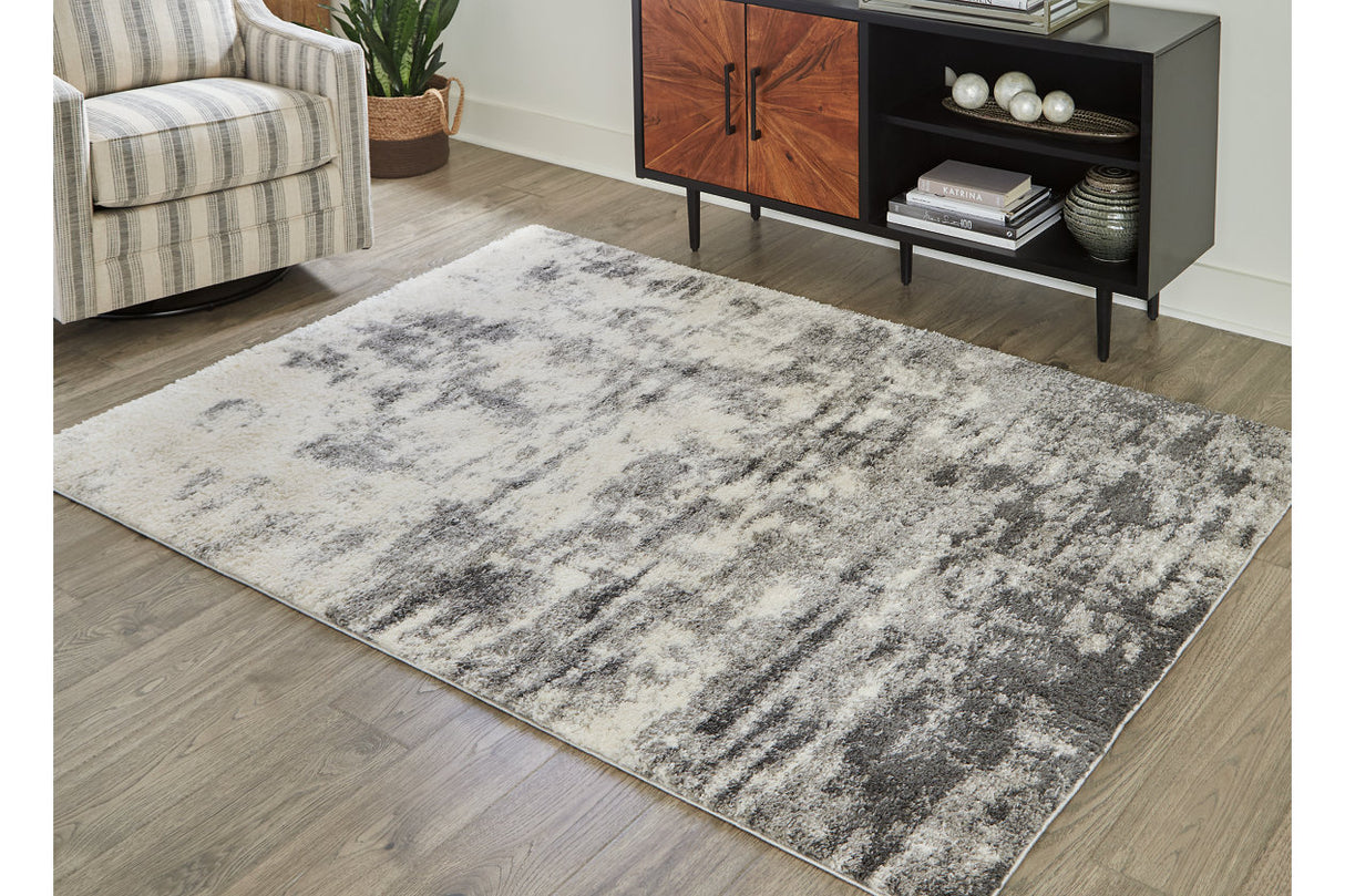 Gerdie Cream/Gray Medium Rug from Ashley Furniture - Luna Furniture