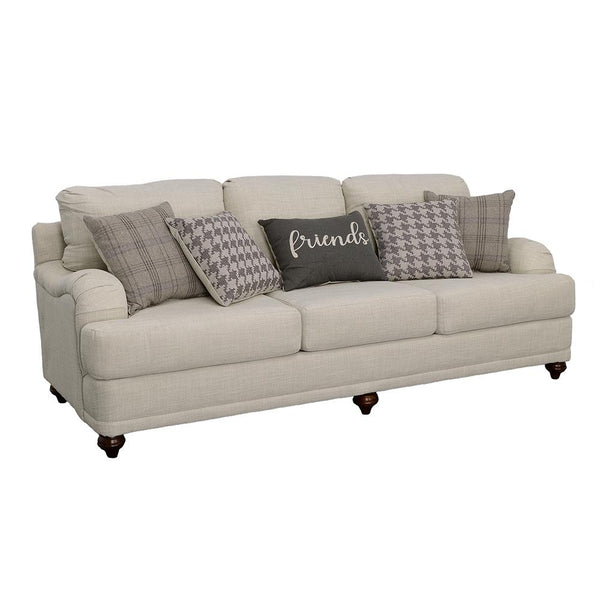 Glenn Light Gray Cushion Back Sofa