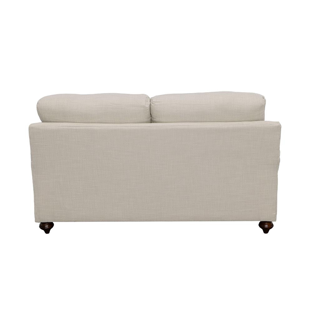 Glenn Light Gray Cushion Back Loveseat from Coaster - Luna Furniture