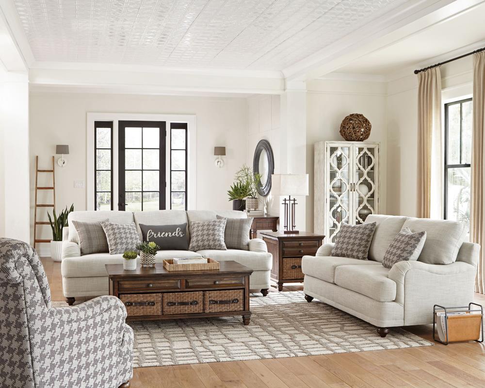 Glenn Light Gray Cushion Back Sofa from Coaster - Luna Furniture