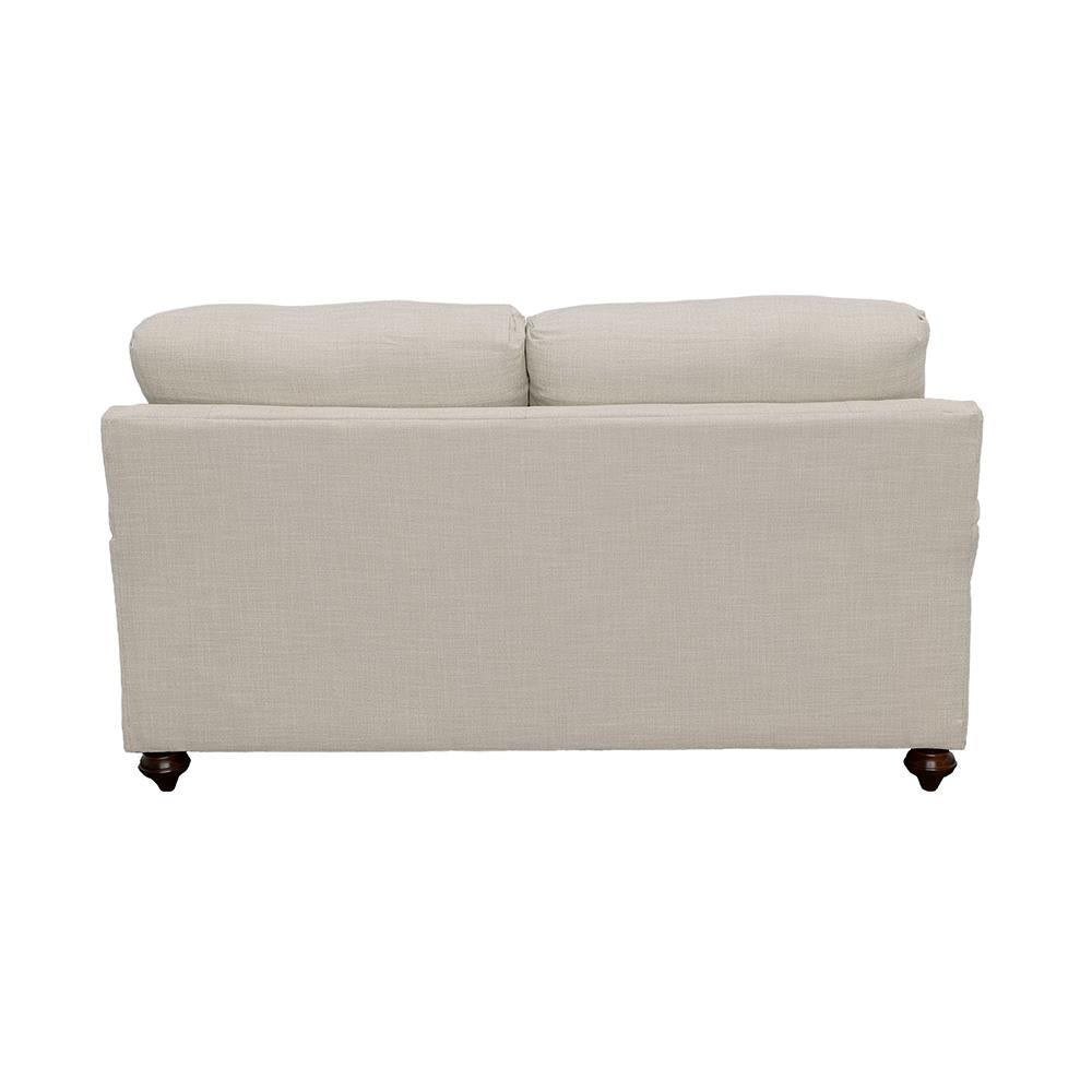 Glenn Light Gray Recessed Arms Loveseat from Coaster - Luna Furniture