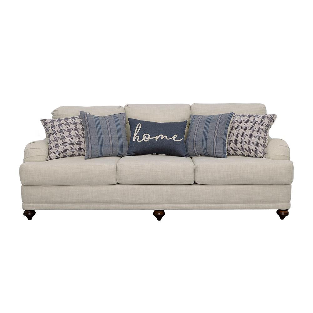 Glenn Light Gray Recessed Arms Sofa from Coaster - Luna Furniture