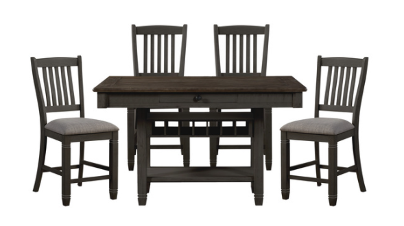 Granby Antique Black Counter Height Table from Homelegance - Luna Furniture