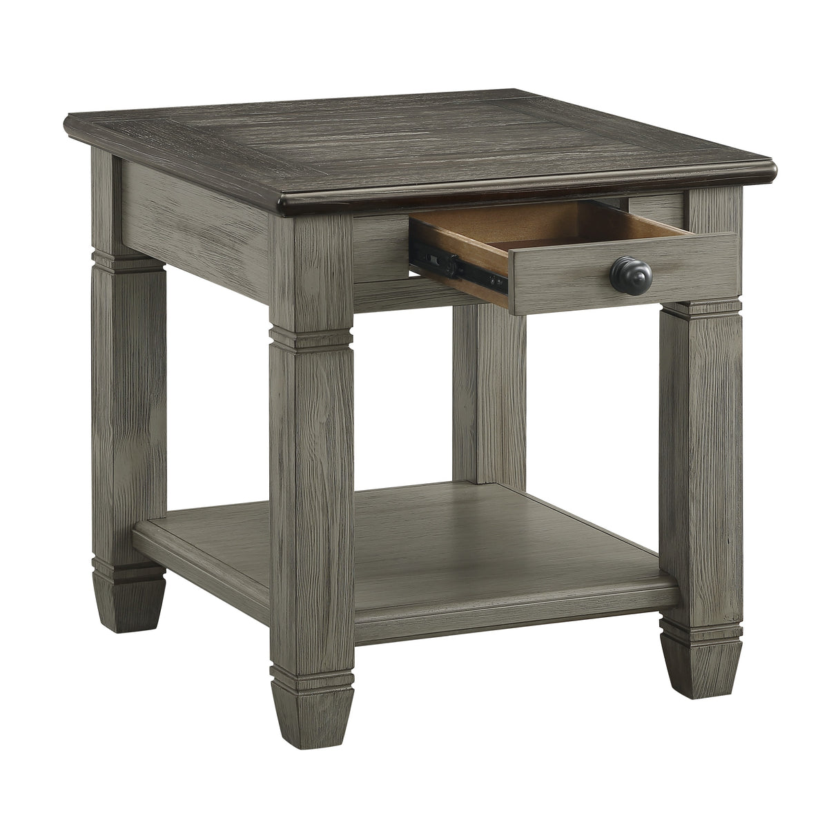 Granby Antique Gray End Table from Homelegance - Luna Furniture