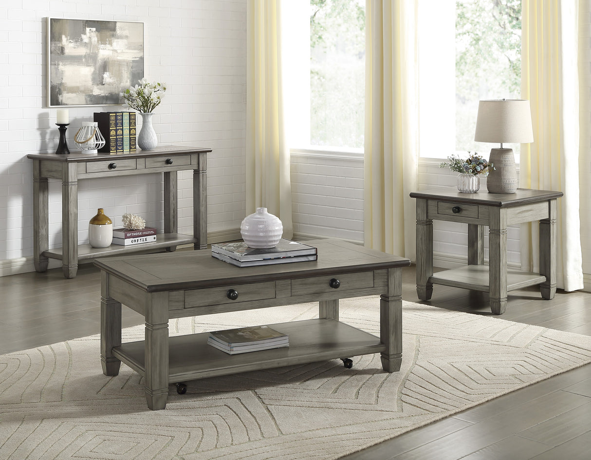 Granby Antique Gray End Table from Homelegance - Luna Furniture