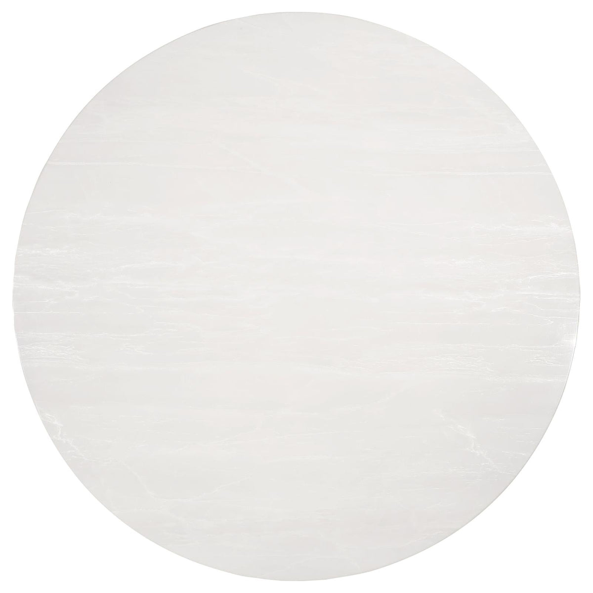 Gwynn White and Gold Stainless Steel Base Marble Top Round Dining Table from Coaster - Luna Furniture