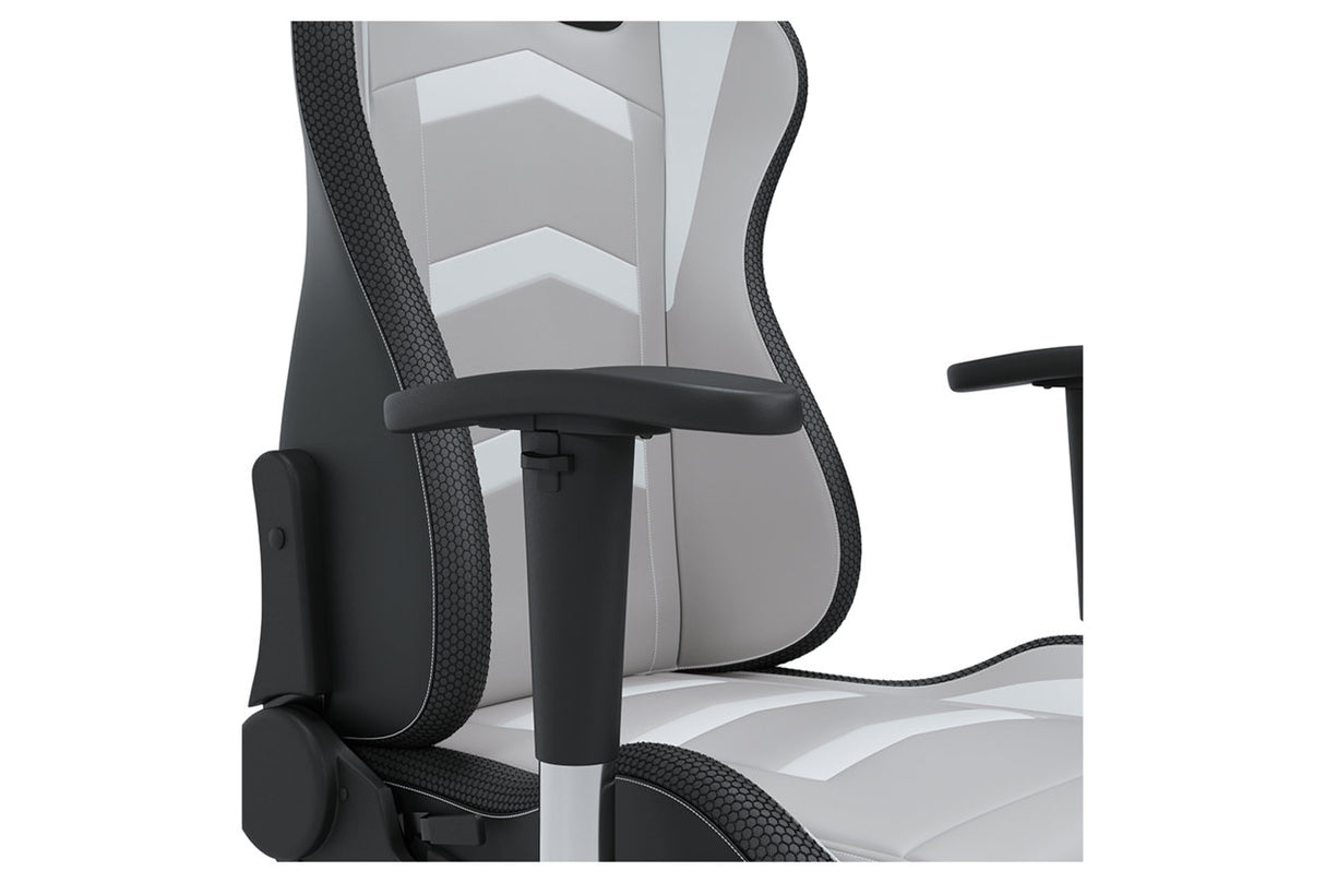 Lynxtyn White/Gray Home Office Desk Chair from Ashley - Luna Furniture