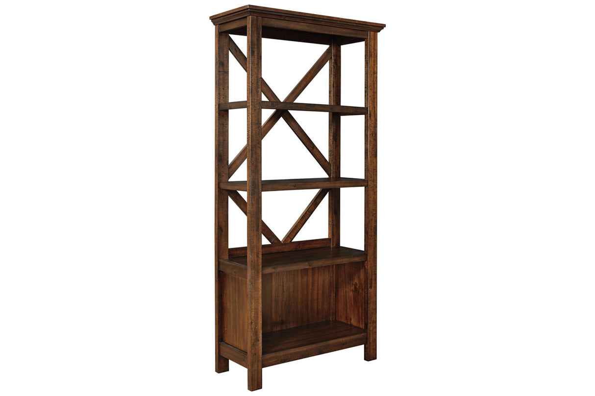 Baldridge Rustic Brown 75" Bookcase from Ashley - Luna Furniture