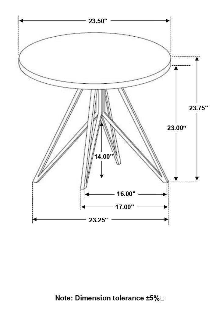 Hadi Cement and Gunmetal Round End Table with Hairpin Legs from Coaster - Luna Furniture