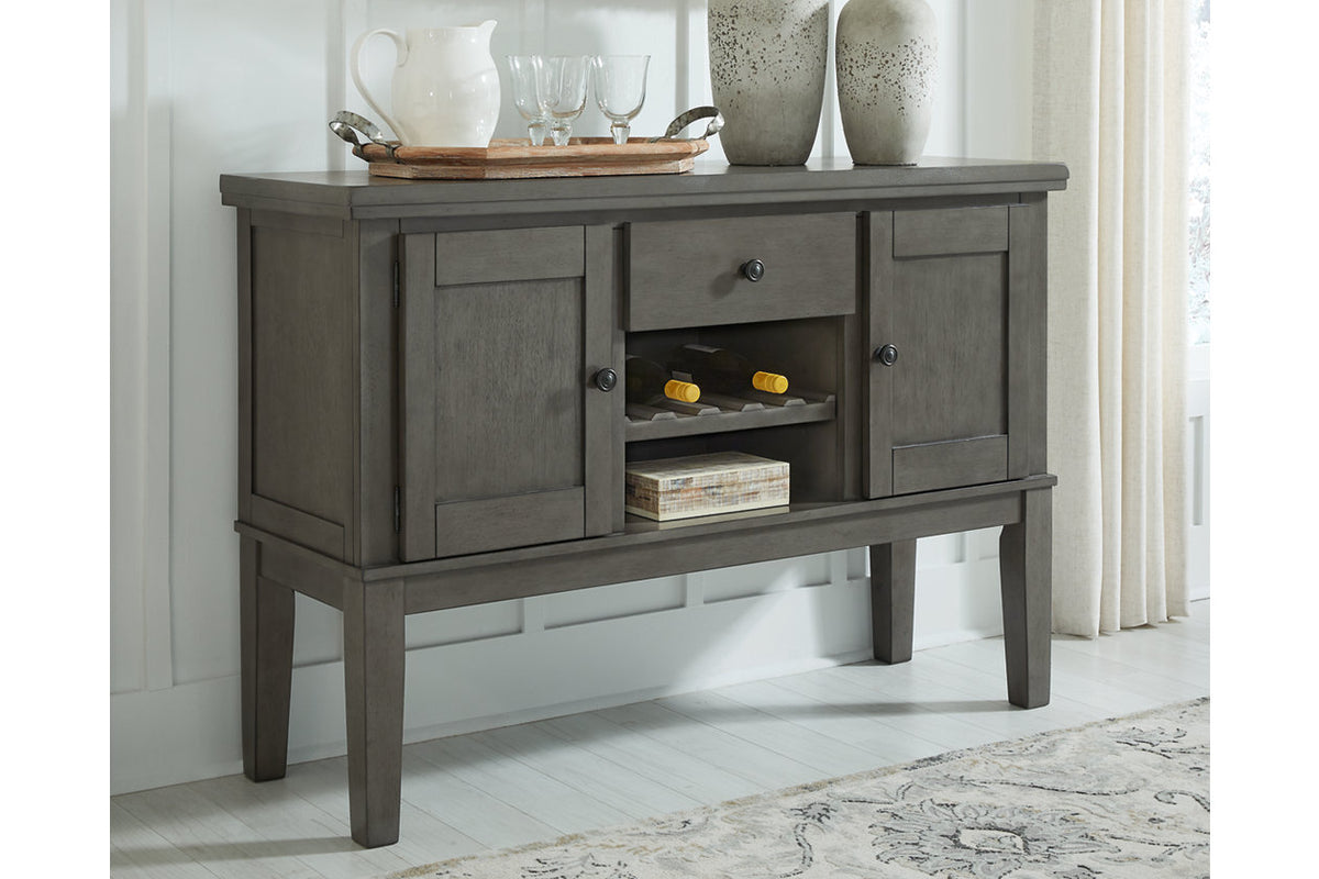 Hallanden Gray Dining Server from Ashley Furniture - Luna Furniture