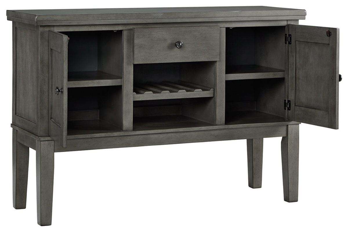 Hallanden Gray Dining Server from Ashley Furniture - Luna Furniture