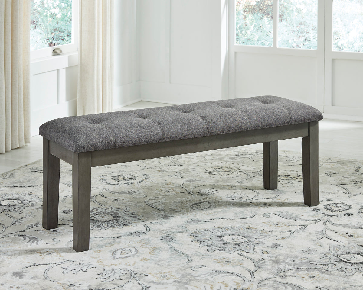 Hallanden Two-tone Gray Extendable Dining Set from Ashley Furniture - Luna Furniture