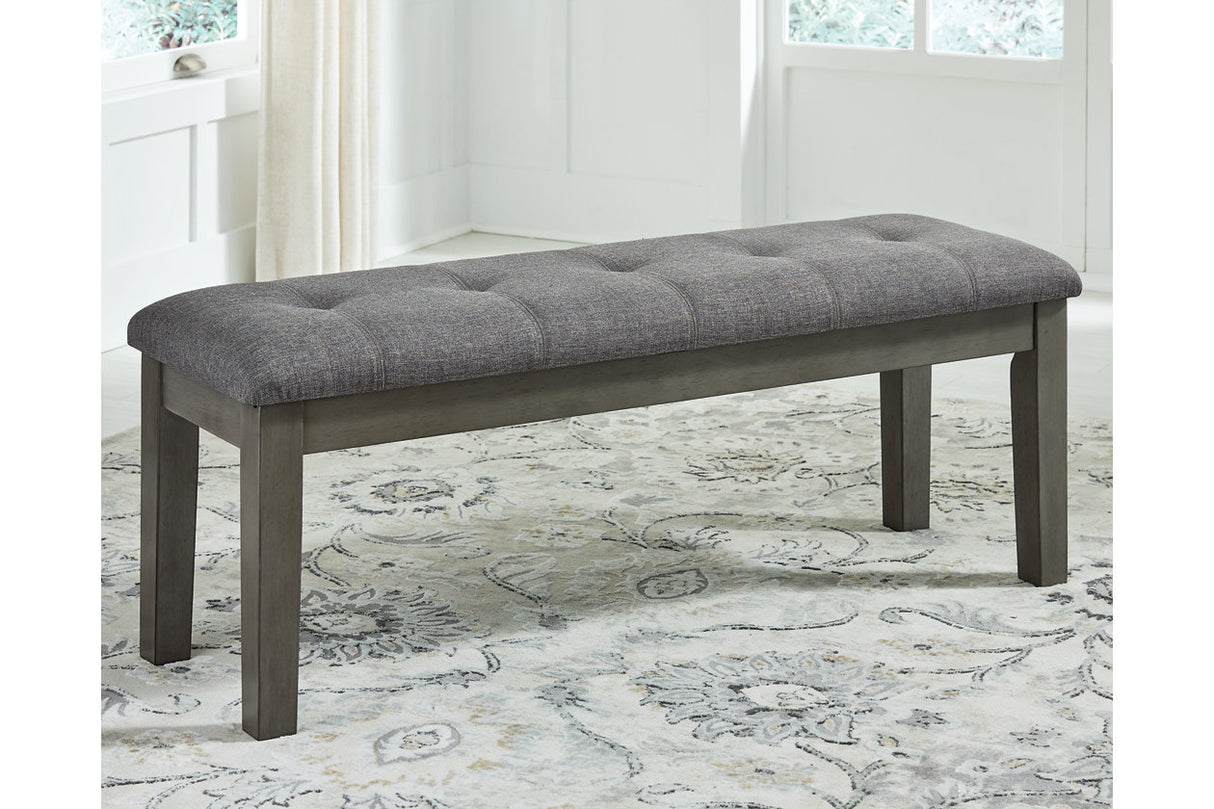 Hallanden Two-tone Gray 50" Dining Bench from Ashley Furniture - Luna Furniture