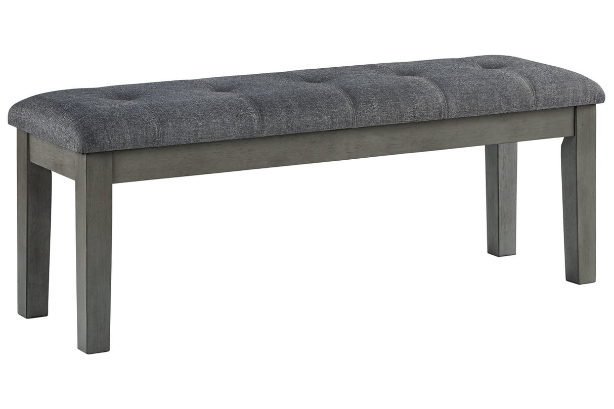 Hallanden Two-tone Gray 50" Dining Bench from Ashley Furniture - Luna Furniture