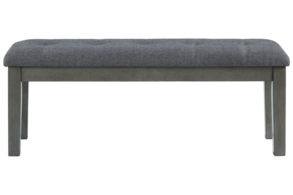 Hallanden Two-tone Gray 50" Dining Bench from Ashley Furniture - Luna Furniture
