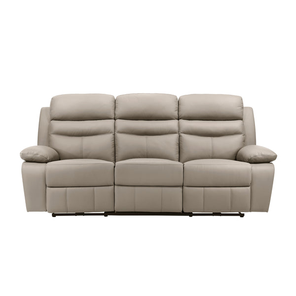 Hancock Latte Leather Power Double Reclining Sofa