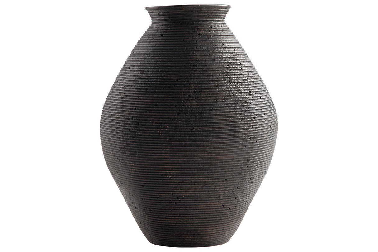 Hannela Antique Brown Vase from Ashley - Luna Furniture