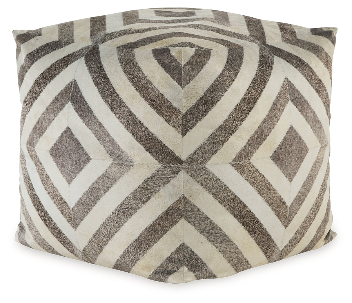 Hartselle Brown Pouf from Ashley - Luna Furniture