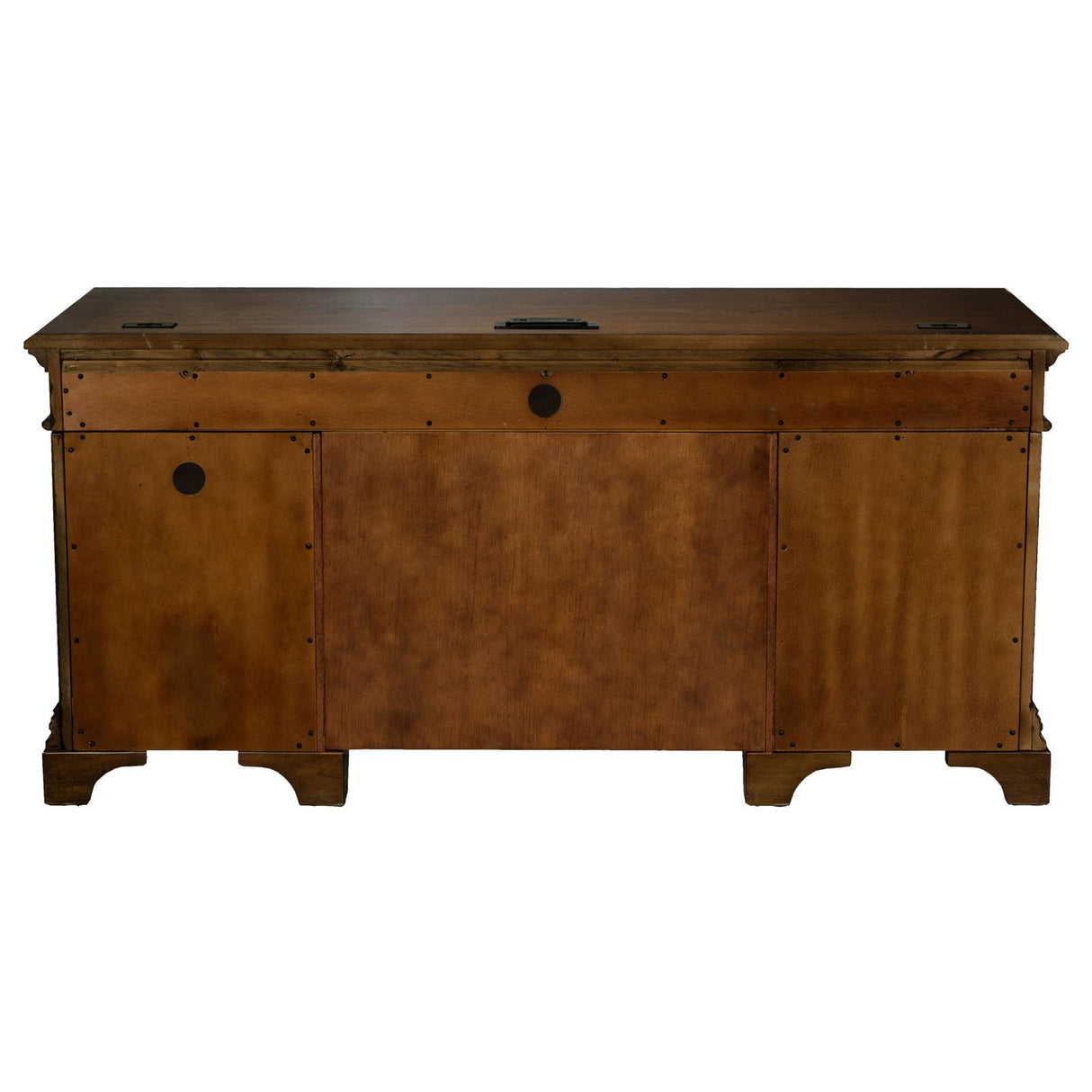 Hartshill Burnished Oak Credenza with Power Outlet from Coaster - Luna Furniture