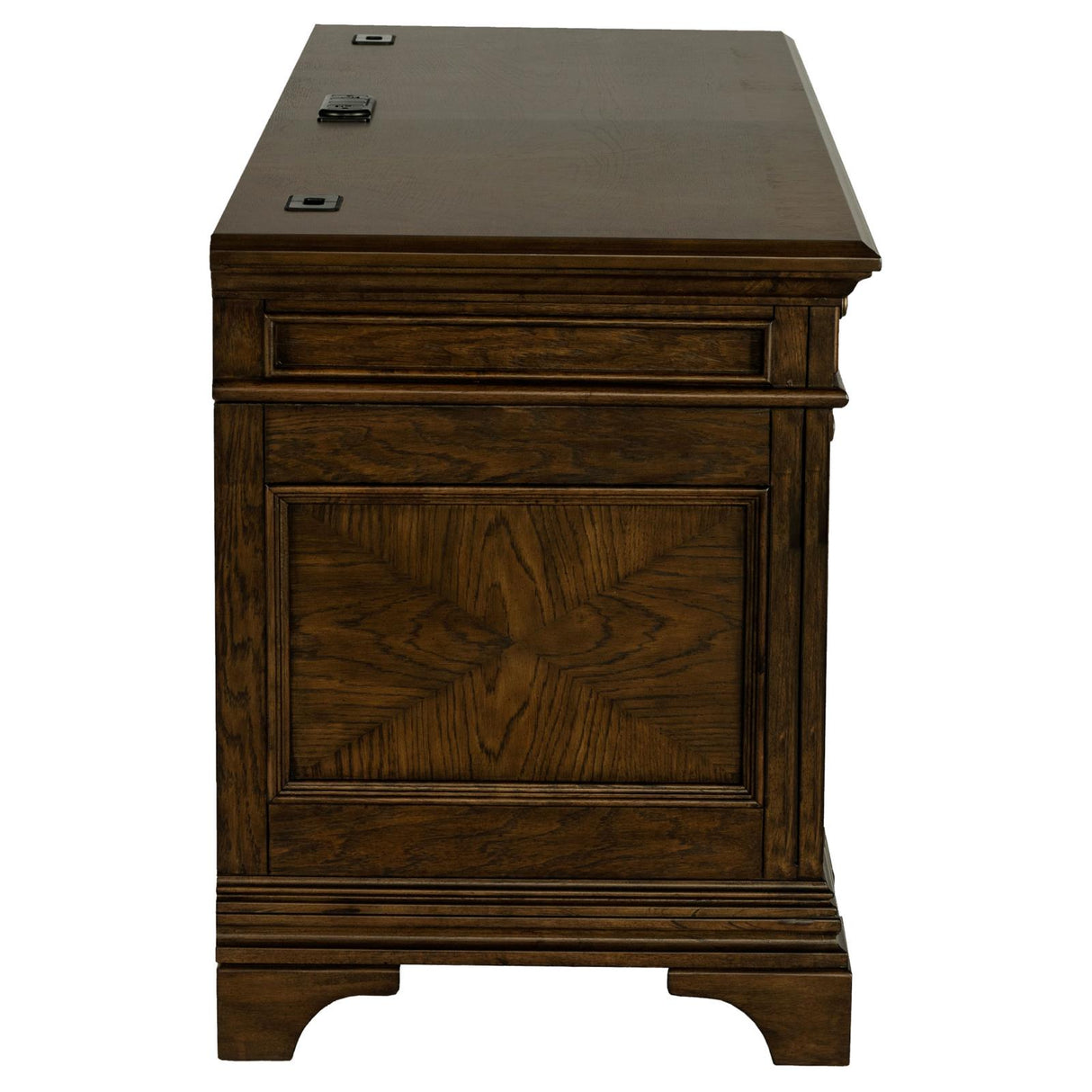 Hartshill Burnished Oak Credenza with Power Outlet from Coaster - Luna Furniture