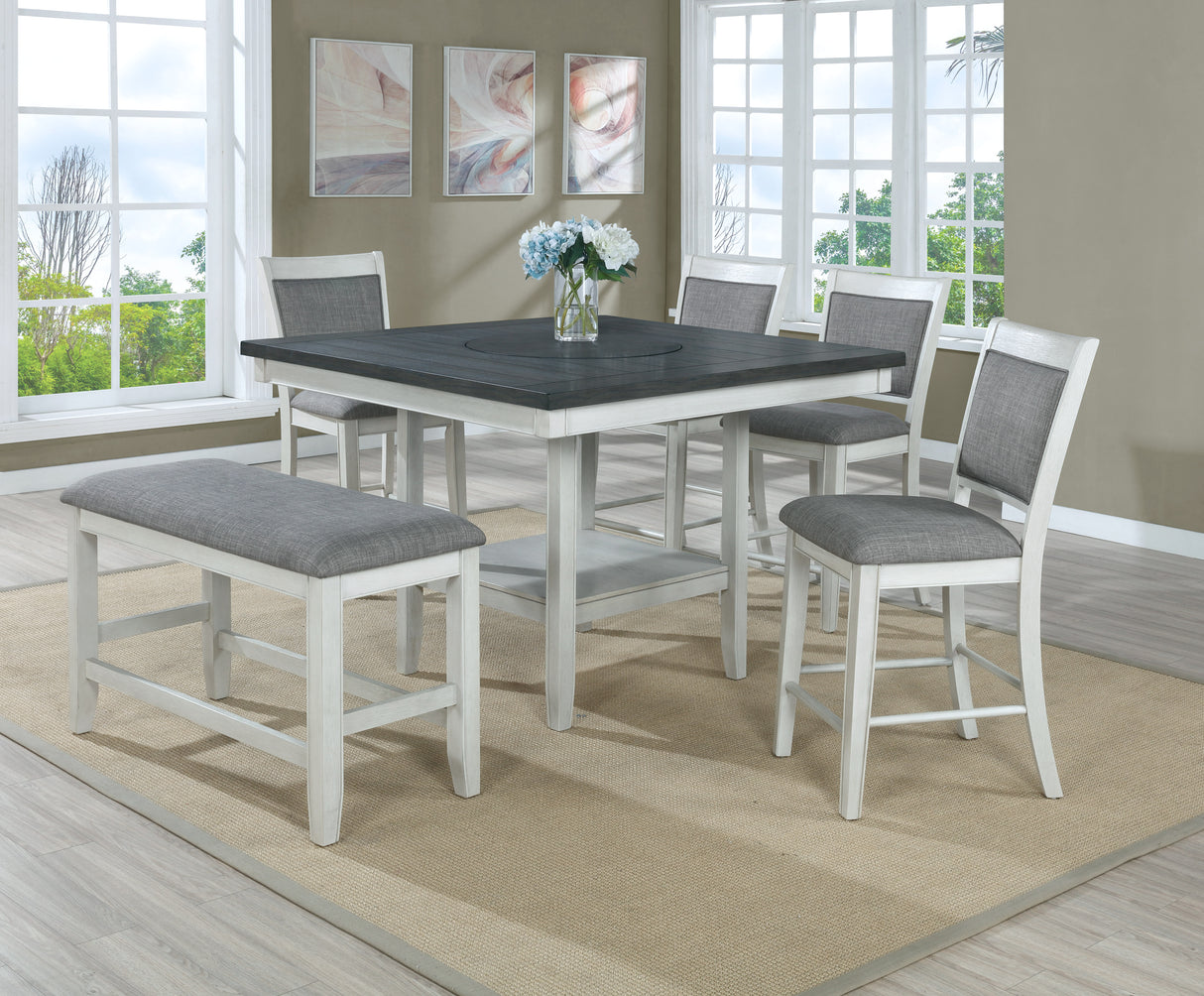 Hartwell Chalk Gray Counter Height Chair, Set of 2 from Crown Mark - Luna Furniture
