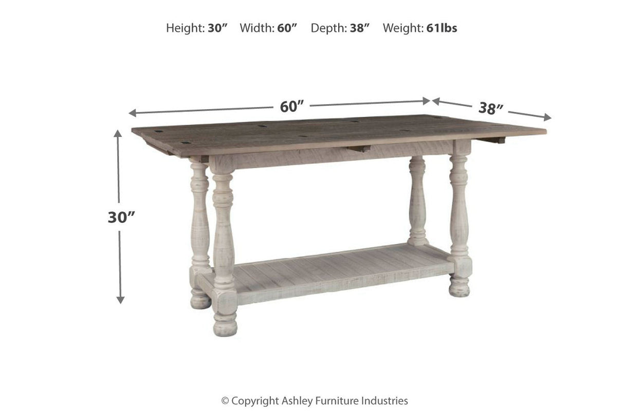 Havalance Gray/White Sofa/Console Table from Ashley - Luna Furniture