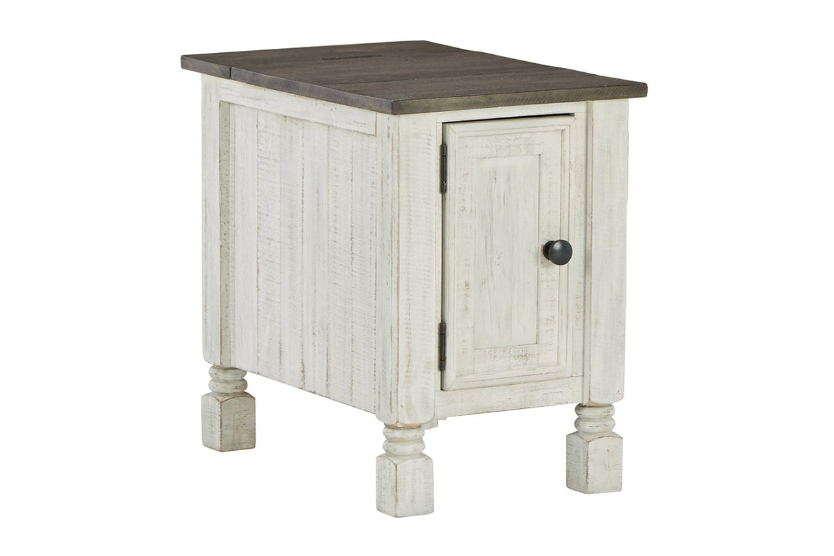 Havalance White/Gray Chairside End Table from Ashley - Luna Furniture