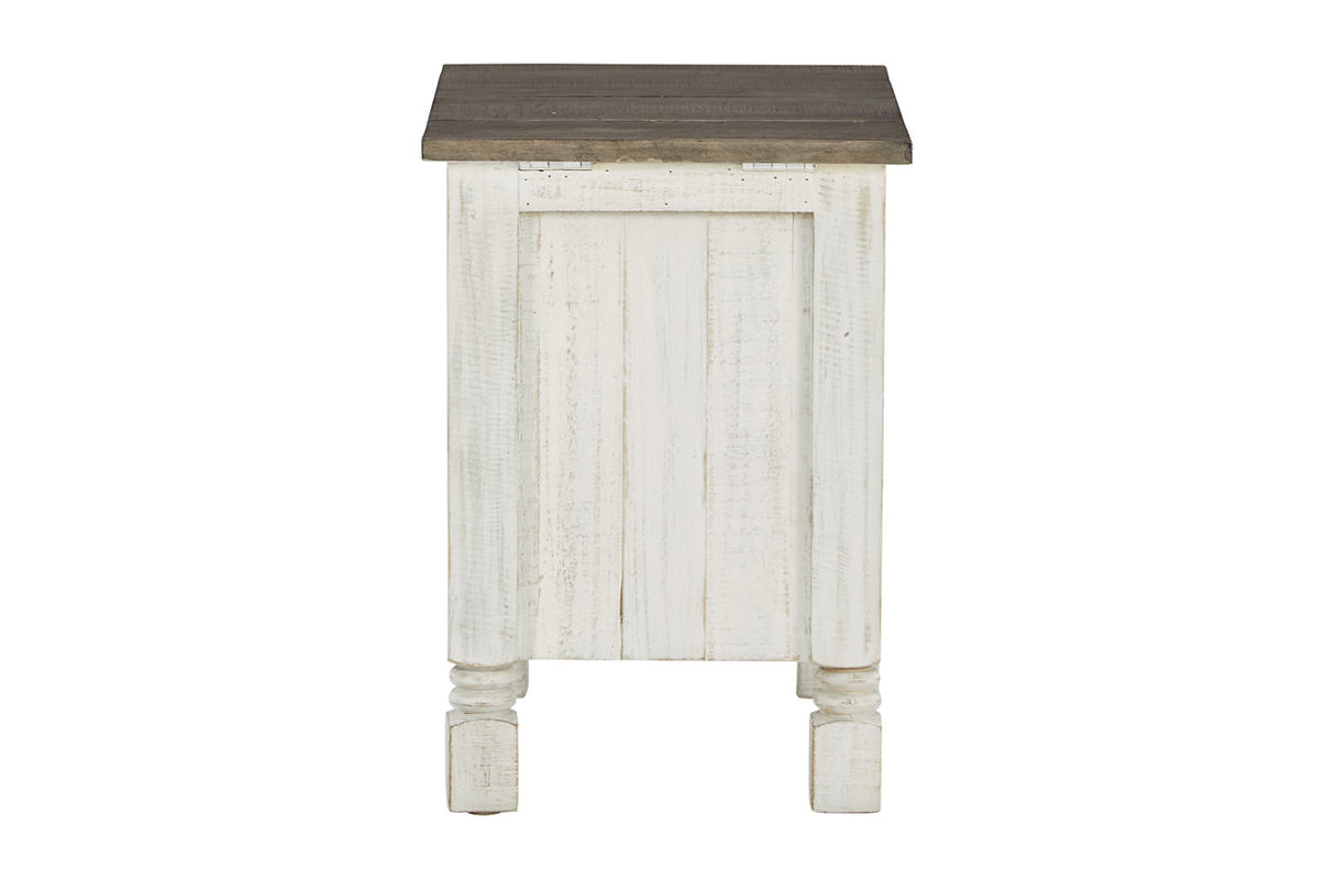 Havalance White/Gray Chairside End Table from Ashley - Luna Furniture