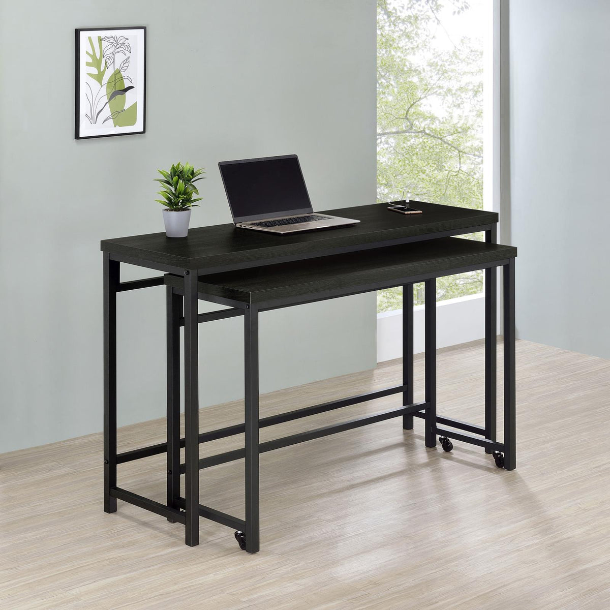 Hawes Black 4-Piece Multipurpose Counter Height Table Set from Coaster - Luna Furniture