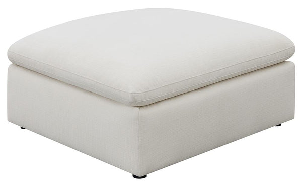 Hobson Off-White Cushion Seat Ottoman
