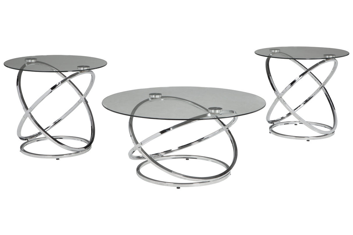Hollynyx Chrome Finish Table from Ashley - Luna Furniture