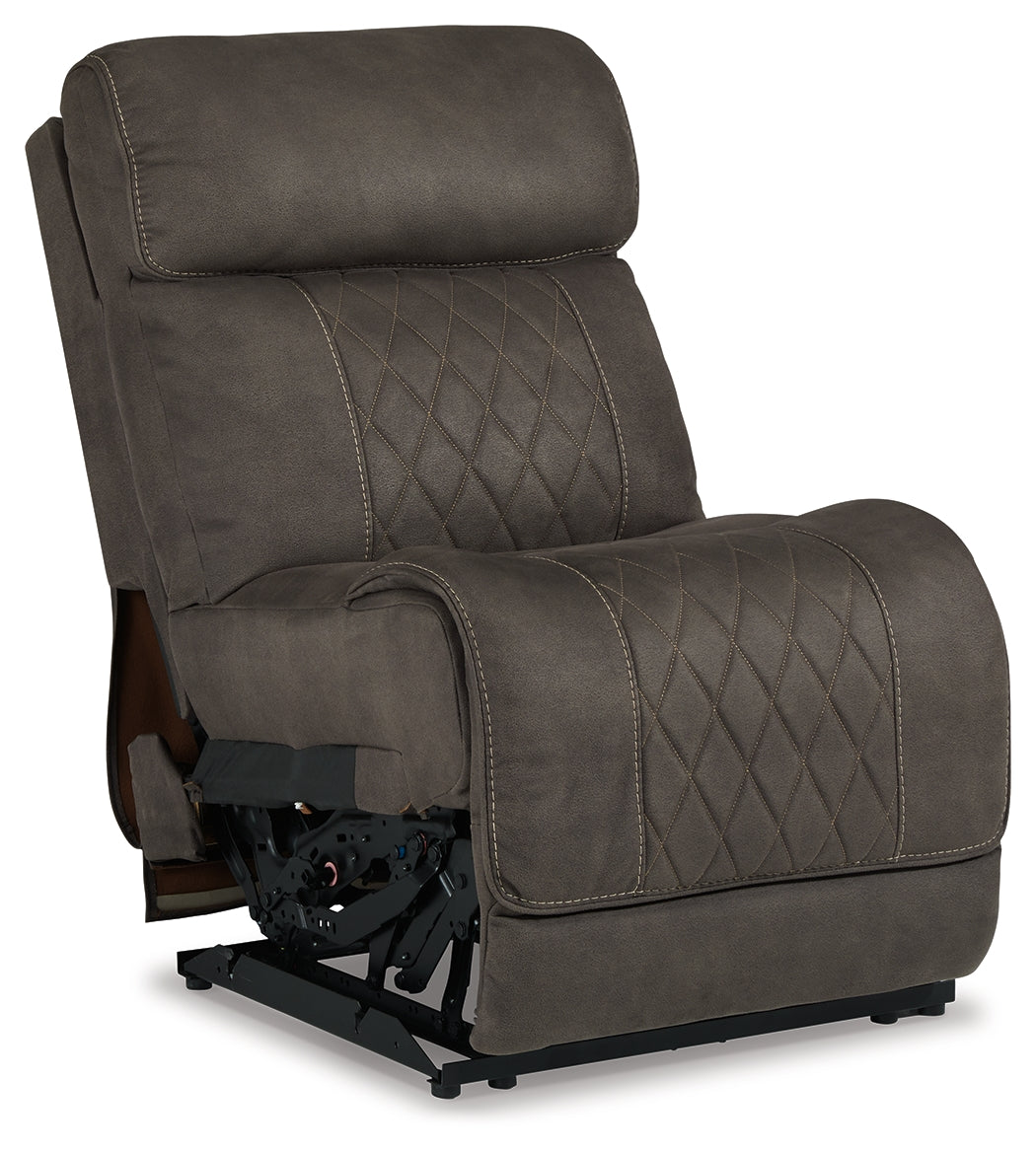 Hoopster Gunmetal Power Armless Recliner from Ashley Furniture - Luna Furniture