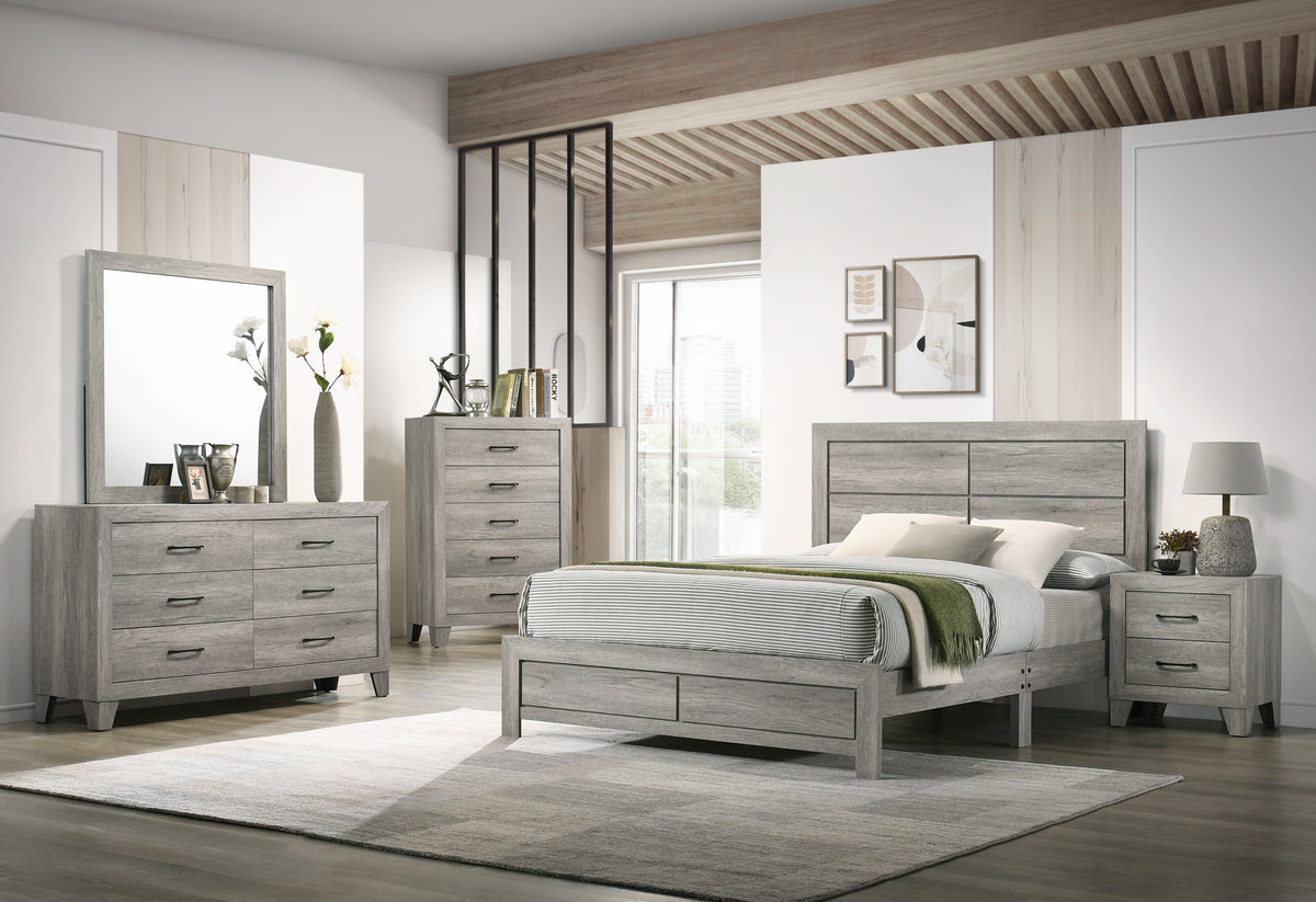 Hopkins Driftwood Queen Platform Bed from Crown Mark - Luna Furniture