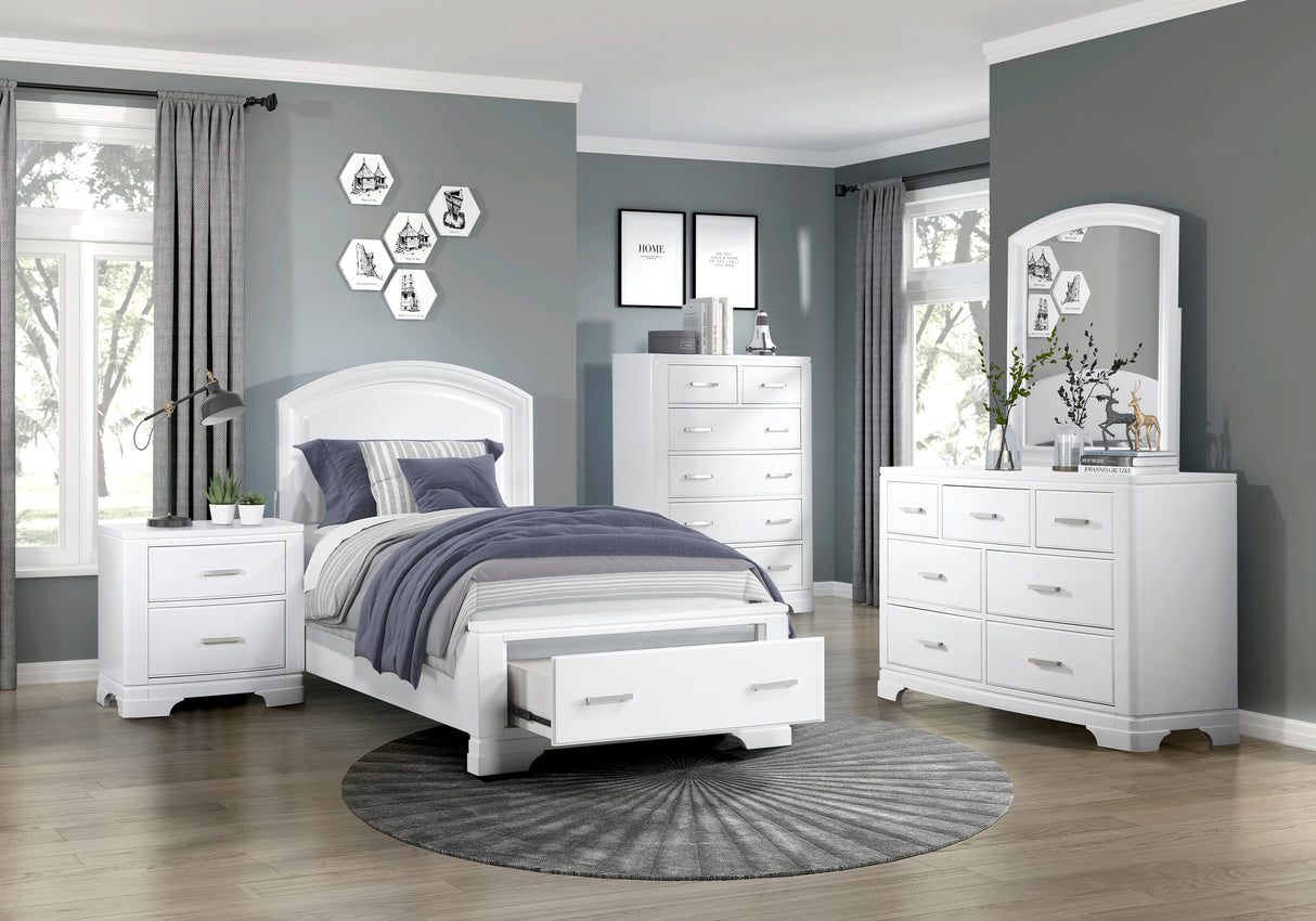 Hudson White Mirror (Mirror Only) from Homelegance - Luna Furniture