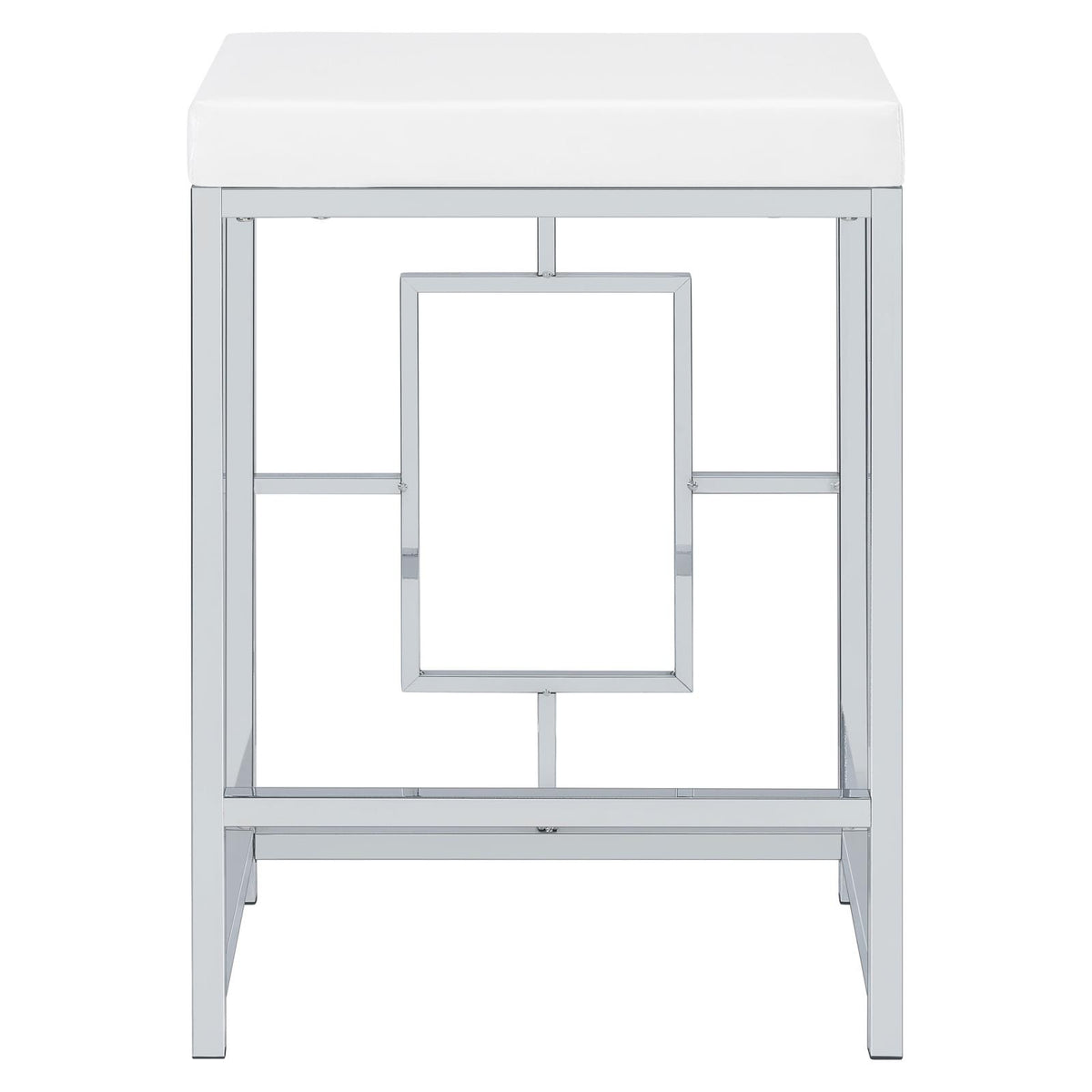 Jackson White and Chrome 4-Piece Multipurpose Counter Height Table Set from Coaster - Luna Furniture